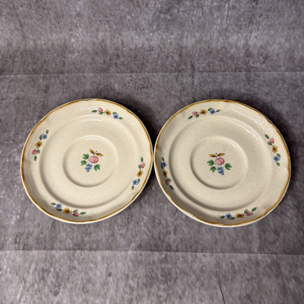 International Tableworks Stoneware Japan Heartland Saucer Set of 2